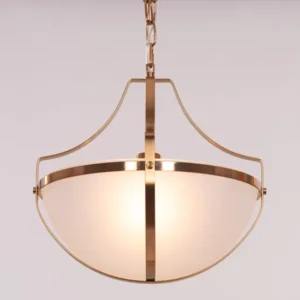 Lighten The Mood (Gold) Frosted Glass Pendant Light