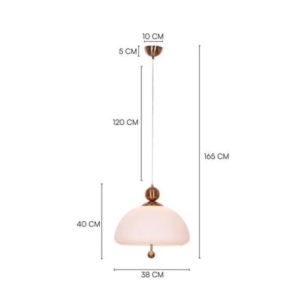 Lots To Hide (Gold) Built-In LED Frosted Glass Pendant Light - Image 6