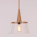 Overflowing (Gold) Clear Glass Pendant Light
