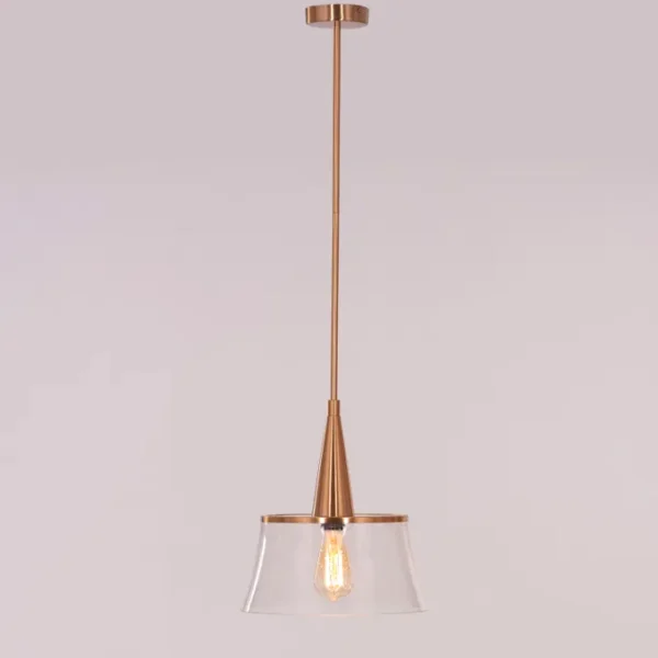 Overflowing (Gold) Clear Glass Pendant Light - Image 7
