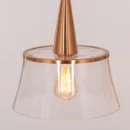 Overflowing (Gold) Clear Glass Pendant Light