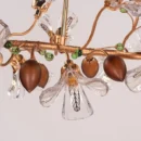 Harubana Splash (Rose Gold, Clear & Amber) Textured Glass Chandelier