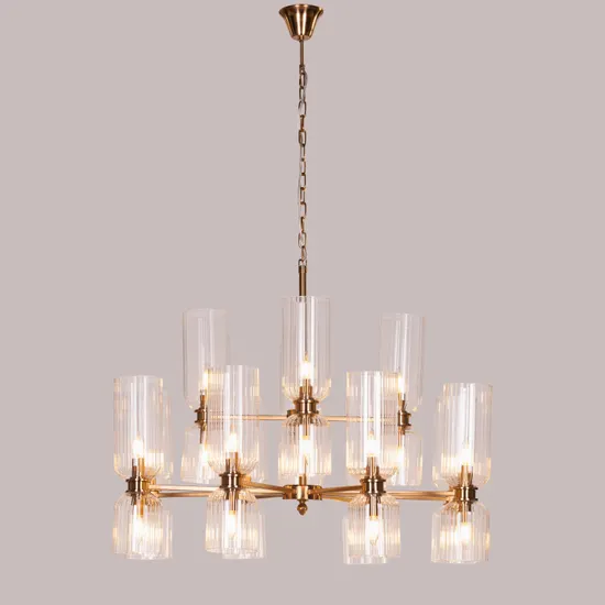 One Last Dance (Gold) Textured Glass Chandelier - Image 4