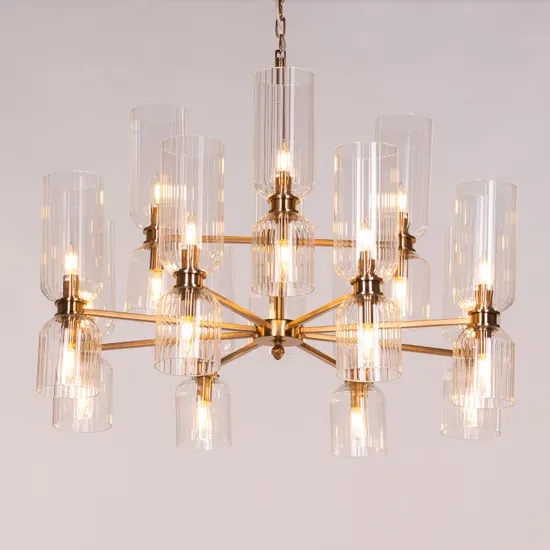 One Last Dance (Gold) Textured Glass Chandelier - Image 5