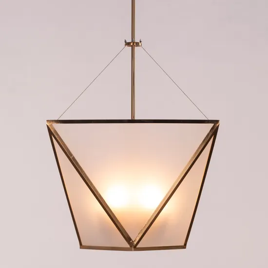 Waste These Things (Gold) Frosted Glass Pendant Light - Image 4