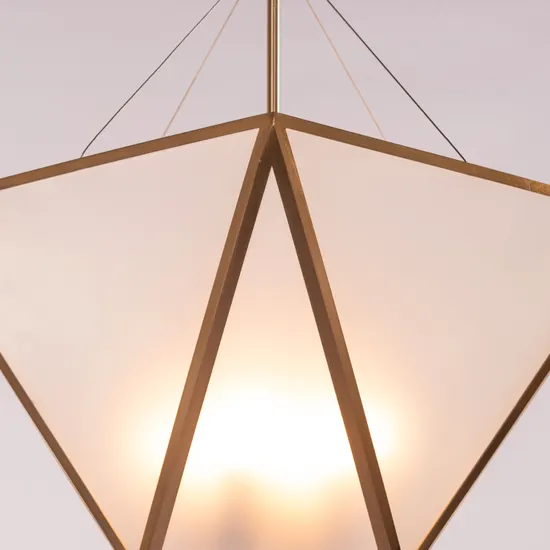 Waste These Things (Gold) Frosted Glass Pendant Light - Image 2
