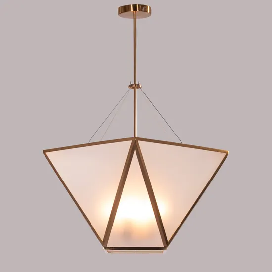 Waste These Things (Gold) Frosted Glass Pendant Light - Image 5