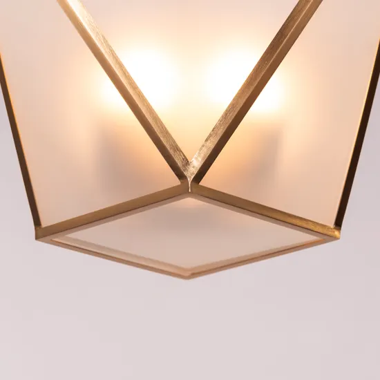 Waste These Things (Gold) Frosted Glass Pendant Light - Image 3