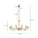 Be The Story (Large, Gold) Clear Glass Chandelier