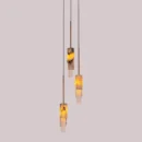 Veil Of Smoke (Gold, Black, White) Marble 3 Head Pendant Light