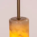 Veil Of Smoke (Gold, Black, White) Marble 3 Head Pendant Light