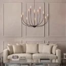 The Ember Ritual (Black, Gold) Metal Chandelier