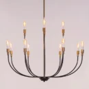 The Ember Ritual (Black, Gold) Metal Chandelier