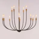 The Ember Ritual (Black, Gold) Metal Chandelier