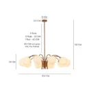 Golden Silhouette (Gold, White) Frosted Glass Chandelier