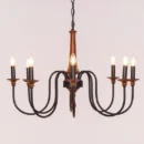 Maison Eclair (Large, Black & Brown) Wooden Chandelier