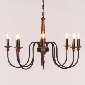Maison Eclair (Large, Black & Brown) Wooden Chandelier