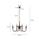 Maison Eclair (Large, Black & Brown) Wooden Chandelier