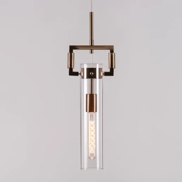High Hopes (Long, Gold) Clear Glass Pendant Light - Image 6