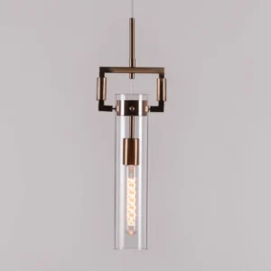 High Hopes (Long, Gold) Clear Glass Pendant Light