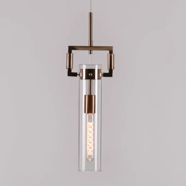 High Hopes (Long, Gold) Clear Glass Pendant Light