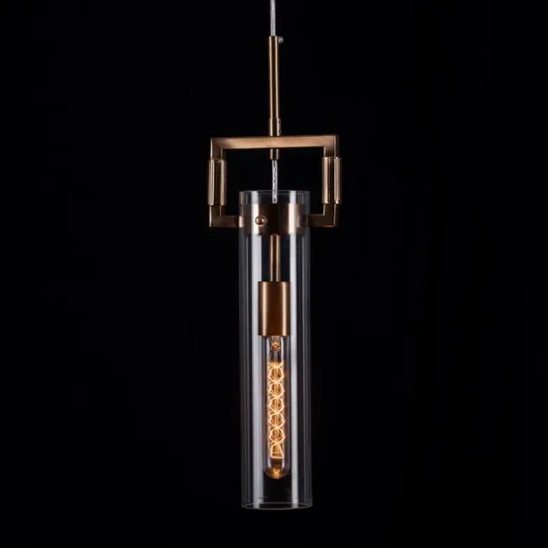 High Hopes (Long, Gold) Clear Glass Pendant Light - Image 3
