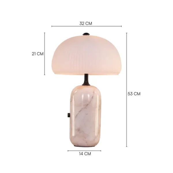 Change Overnight (White) Marble Table Lamp - Image 3