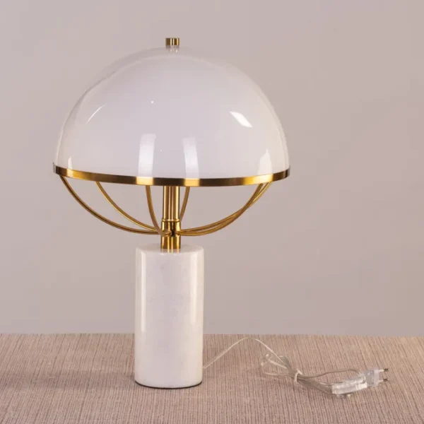 Sweet Jasmine (White) Marble Table Lamp - Image 2