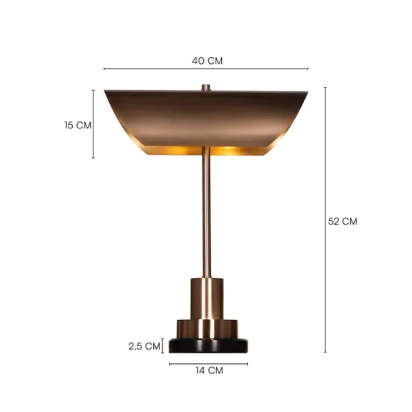 Light In Line (Gold) Marble Table Lamp - Image 3