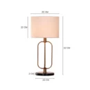 Golden Chronicle (Gold, Off-White) Marble Table Lamp