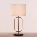 Golden Chronicle (Gold, Off-White) Marble Table Lamp