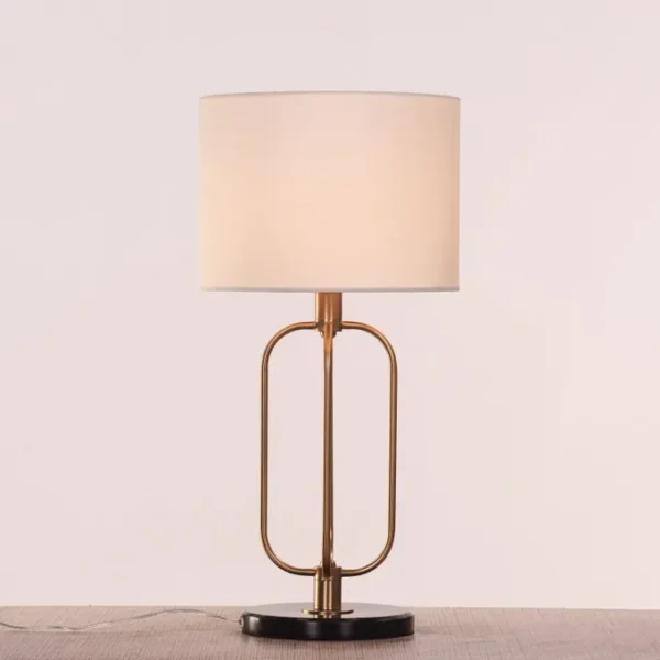Golden Chronicle (Gold, Off-White) Marble Table Lamp - Image 8