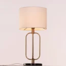 Golden Chronicle (Gold, Off-White) Marble Table Lamp