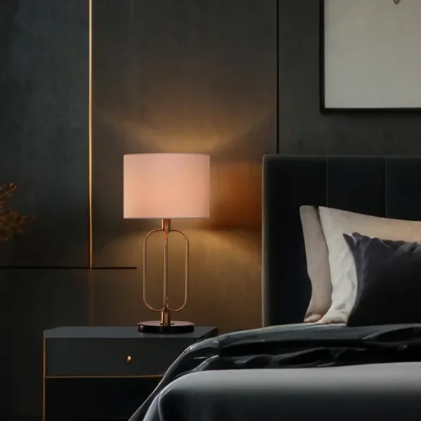 Golden Chronicle (Gold, Off-White) Marble Table Lamp - Image 2