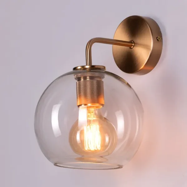 Endgame (Gold) Clear Glass Wall Light - Image 5